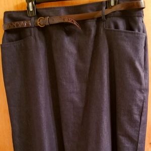 Belted dress skirt
